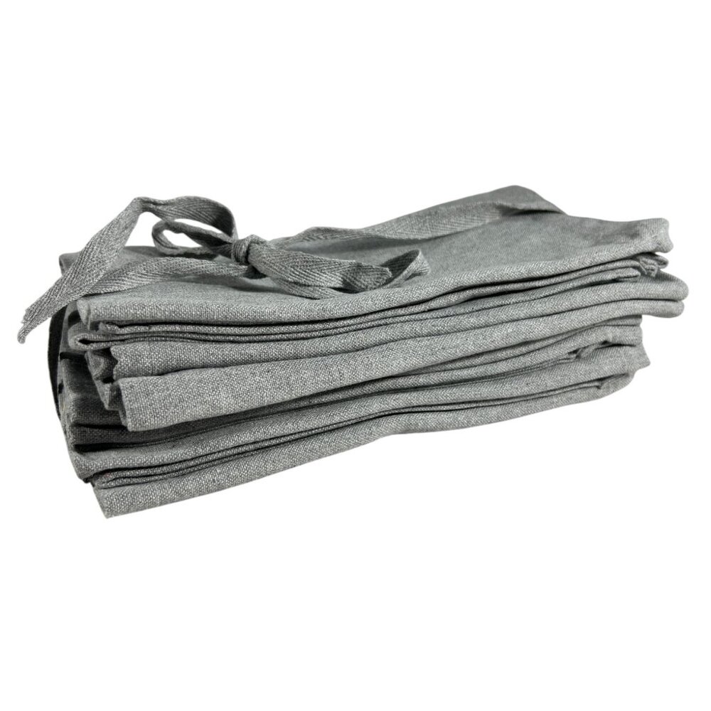 Lot 7 Solid Light Gray Dinner Napkins Cotton Blend 18" Square